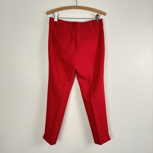 Talbots Hampshire Womens 2P Ankle Pants Cherry Red Straight Leg Classic Preppy - Picture 5 of 9